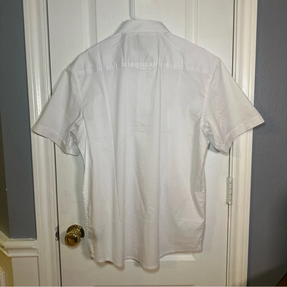 Michael‎ Brandon Men’s Button Down White Shirt Size Large Color White